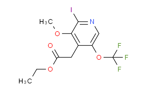 Ethyl 2-iodo-3-methoxy-5-(trifluoromethoxy)pyridine-4-acetate