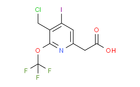 3-(Chloromethyl)-4-iodo-2-(trifluoromethoxy)pyridine-6-acetic acid