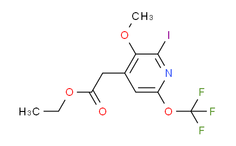 Ethyl 2-iodo-3-methoxy-6-(trifluoromethoxy)pyridine-4-acetate