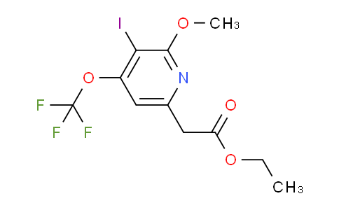 Ethyl 3-iodo-2-methoxy-4-(trifluoromethoxy)pyridine-6-acetate