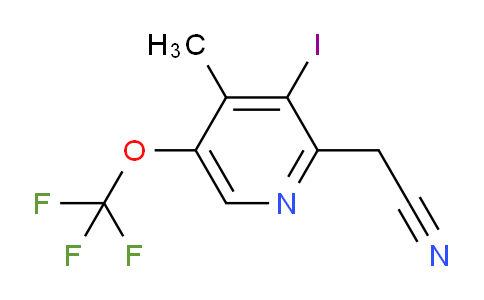 3-Iodo-4-methyl-5-(trifluoromethoxy)pyridine-2-acetonitrile