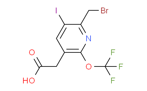 2-(Bromomethyl)-3-iodo-6-(trifluoromethoxy)pyridine-5-acetic acid