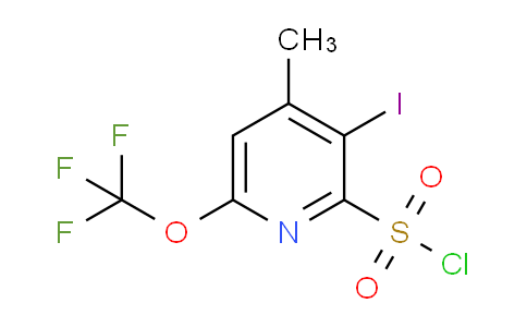 3-Iodo-4-methyl-6-(trifluoromethoxy)pyridine-2-sulfonyl chloride