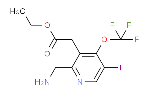 Ethyl 2-(aminomethyl)-5-iodo-4-(trifluoromethoxy)pyridine-3-acetate