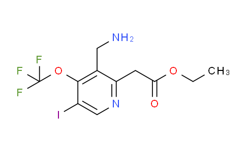 Ethyl 3-(aminomethyl)-5-iodo-4-(trifluoromethoxy)pyridine-2-acetate
