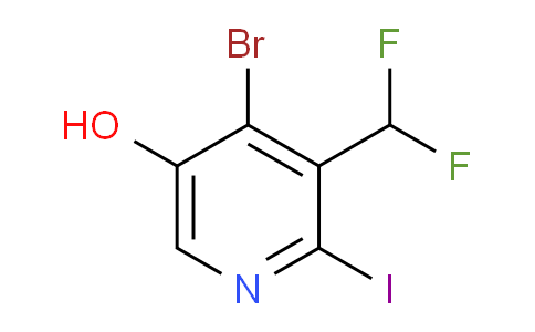 4-Bromo-3-(difluoromethyl)-5-hydroxy-2-iodopyridine