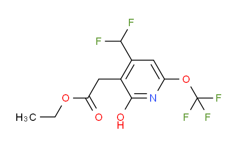 Ethyl 4-(difluoromethyl)-2-hydroxy-6-(trifluoromethoxy)pyridine-3-acetate