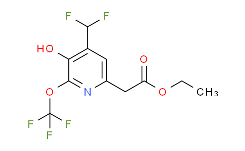 Ethyl 4-(difluoromethyl)-3-hydroxy-2-(trifluoromethoxy)pyridine-6-acetate