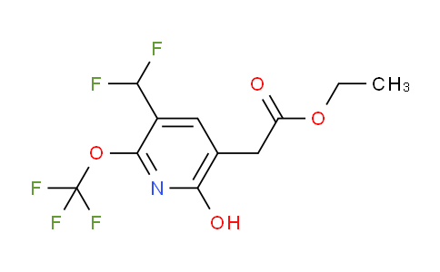 Ethyl 3-(difluoromethyl)-6-hydroxy-2-(trifluoromethoxy)pyridine-5-acetate