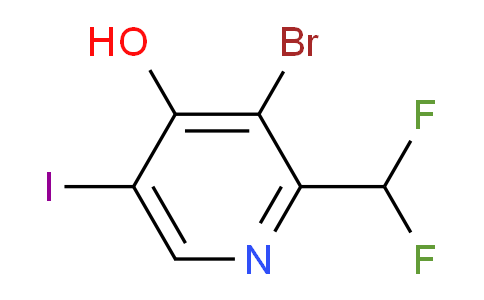 3-Bromo-2-(difluoromethyl)-4-hydroxy-5-iodopyridine