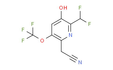 2-(Difluoromethyl)-3-hydroxy-5-(trifluoromethoxy)pyridine-6-acetonitrile