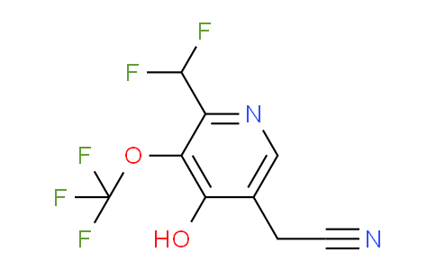 2-(Difluoromethyl)-4-hydroxy-3-(trifluoromethoxy)pyridine-5-acetonitrile