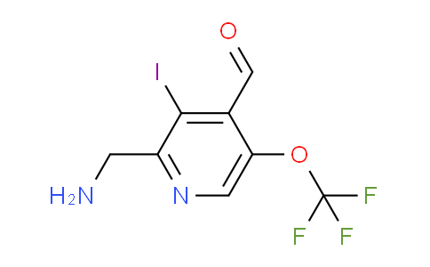 2-(Aminomethyl)-3-iodo-5-(trifluoromethoxy)pyridine-4-carboxaldehyde