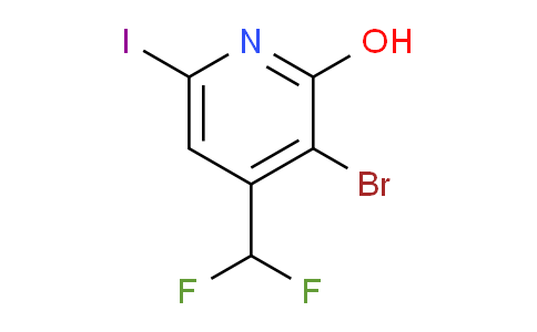 3-Bromo-4-(difluoromethyl)-2-hydroxy-6-iodopyridine