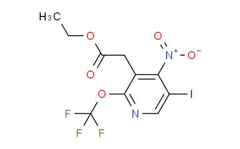 Ethyl 5-iodo-4-nitro-2-(trifluoromethoxy)pyridine-3-acetate