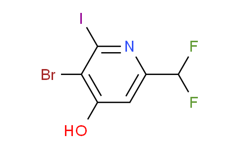 3-Bromo-6-(difluoromethyl)-4-hydroxy-2-iodopyridine