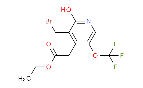 Ethyl 3-(bromomethyl)-2-hydroxy-5-(trifluoromethoxy)pyridine-4-acetate