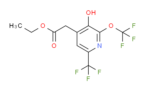 Ethyl 3-hydroxy-2-(trifluoromethoxy)-6-(trifluoromethyl)pyridine-4-acetate