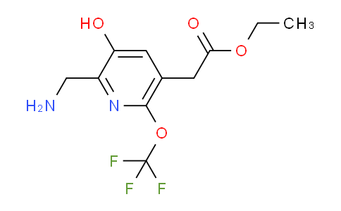 Ethyl 2-(aminomethyl)-3-hydroxy-6-(trifluoromethoxy)pyridine-5-acetate