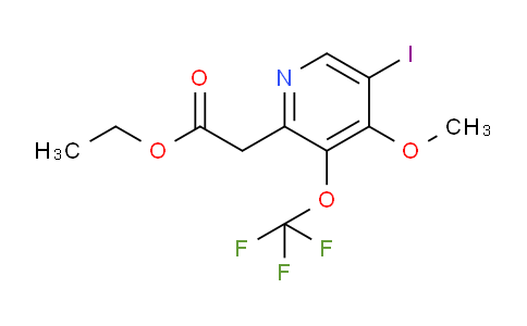 Ethyl 5-iodo-4-methoxy-3-(trifluoromethoxy)pyridine-2-acetate
