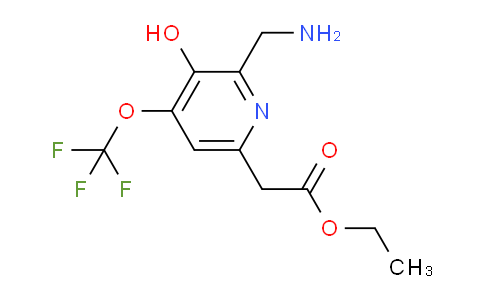 Ethyl 2-(aminomethyl)-3-hydroxy-4-(trifluoromethoxy)pyridine-6-acetate