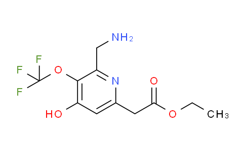 Ethyl 2-(aminomethyl)-4-hydroxy-3-(trifluoromethoxy)pyridine-6-acetate