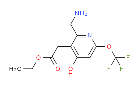 Ethyl 2-(aminomethyl)-4-hydroxy-6-(trifluoromethoxy)pyridine-3-acetate
