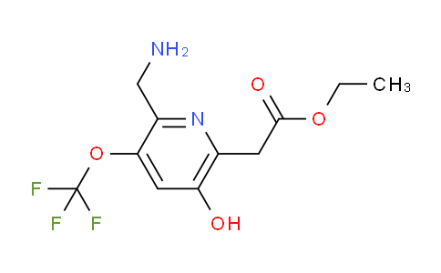 Ethyl 2-(aminomethyl)-5-hydroxy-3-(trifluoromethoxy)pyridine-6-acetate