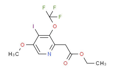 Ethyl 4-iodo-5-methoxy-3-(trifluoromethoxy)pyridine-2-acetate
