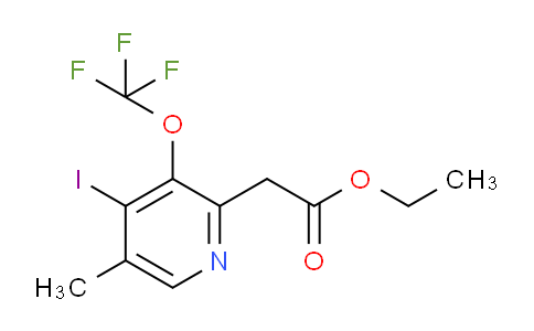 Ethyl 4-iodo-5-methyl-3-(trifluoromethoxy)pyridine-2-acetate