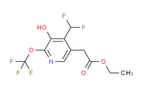 Ethyl 4-(difluoromethyl)-3-hydroxy-2-(trifluoromethoxy)pyridine-5-acetate