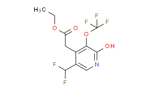 Ethyl 5-(difluoromethyl)-2-hydroxy-3-(trifluoromethoxy)pyridine-4-acetate