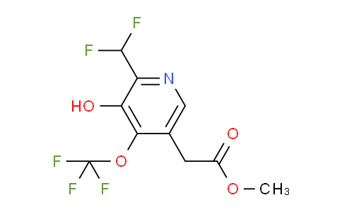 Methyl 2-(difluoromethyl)-3-hydroxy-4-(trifluoromethoxy)pyridine-5-acetate