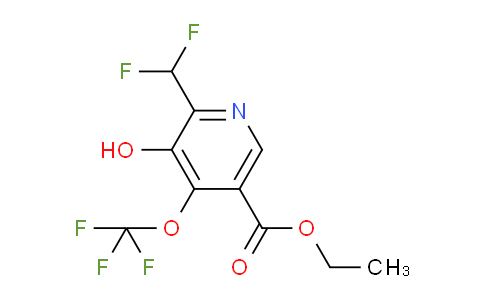 Ethyl 2-(difluoromethyl)-3-hydroxy-4-(trifluoromethoxy)pyridine-5-carboxylate