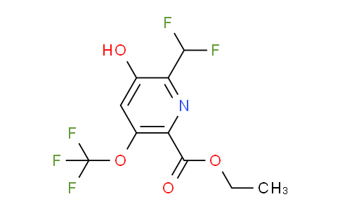 Ethyl 2-(difluoromethyl)-3-hydroxy-5-(trifluoromethoxy)pyridine-6-carboxylate