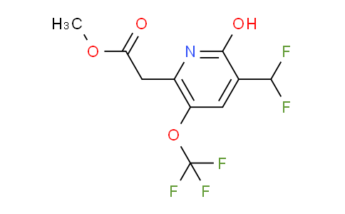 Methyl 3-(difluoromethyl)-2-hydroxy-5-(trifluoromethoxy)pyridine-6-acetate