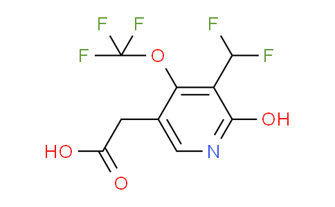3-(Difluoromethyl)-2-hydroxy-4-(trifluoromethoxy)pyridine-5-acetic acid