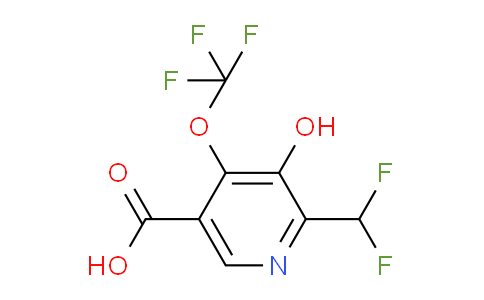 AM158595 | 1803960-36-2 | 2-(Difluoromethyl)-3-hydroxy-4-(trifluoromethoxy)pyridine-5-carboxylic acid