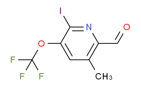 2-Iodo-5-methyl-3-(trifluoromethoxy)pyridine-6-carboxaldehyde