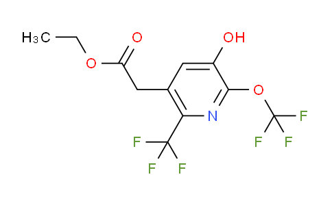 Ethyl 3-hydroxy-2-(trifluoromethoxy)-6-(trifluoromethyl)pyridine-5-acetate