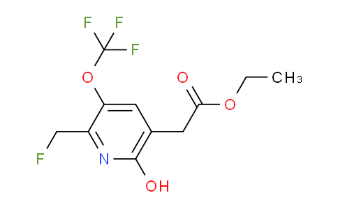 Ethyl 2-(fluoromethyl)-6-hydroxy-3-(trifluoromethoxy)pyridine-5-acetate