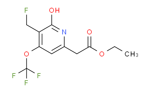 Ethyl 3-(fluoromethyl)-2-hydroxy-4-(trifluoromethoxy)pyridine-6-acetate