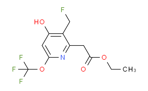 Ethyl 3-(fluoromethyl)-4-hydroxy-6-(trifluoromethoxy)pyridine-2-acetate