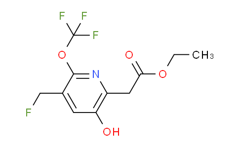 Ethyl 3-(fluoromethyl)-5-hydroxy-2-(trifluoromethoxy)pyridine-6-acetate