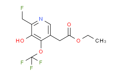 Ethyl 2-(fluoromethyl)-3-hydroxy-4-(trifluoromethoxy)pyridine-5-acetate