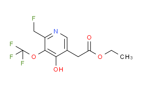 Ethyl 2-(fluoromethyl)-4-hydroxy-3-(trifluoromethoxy)pyridine-5-acetate