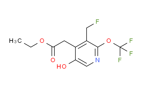 Ethyl 3-(fluoromethyl)-5-hydroxy-2-(trifluoromethoxy)pyridine-4-acetate