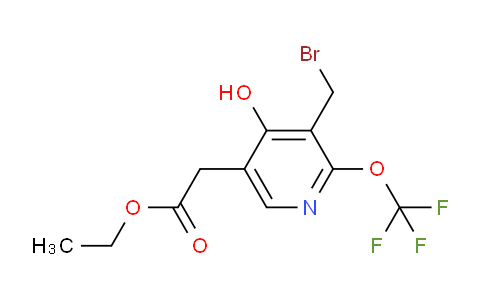 Ethyl 3-(bromomethyl)-4-hydroxy-2-(trifluoromethoxy)pyridine-5-acetate