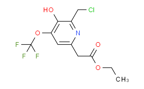 Ethyl 2-(chloromethyl)-3-hydroxy-4-(trifluoromethoxy)pyridine-6-acetate