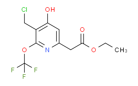 Ethyl 3-(chloromethyl)-4-hydroxy-2-(trifluoromethoxy)pyridine-6-acetate